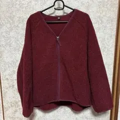 ユニクロ ボアフリース　赤　レディースXL