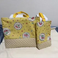 レッスンバッグ　上履き入れ　入園入学セット　女の子　ハンドメイド