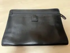 Burberrys レザー クラッチバッグ セカンドバッグ 薄型 黒 バーバリー
