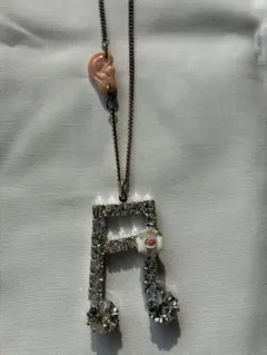 美品☆HPフランス　音符デザイン ネックレス ストーン装飾