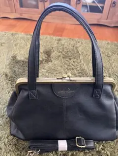 Liz Days ブラックレザーハンドバッグ