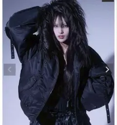 REFLEM【レフレム】スタッズ付きナイロンN2Bジャケット ブラック