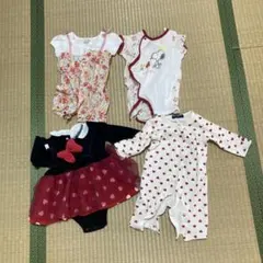 ベビー服セット（スヌーピー・花柄・ハート柄）