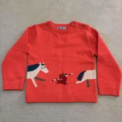 jacadi 24M オレンジニットセーター