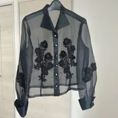 POLA アミアン 13号 刺繍入りシースルー長袖シャツのサムネイル