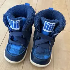 IFME ファー付きブーツ ネイビー/ブルー