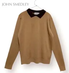 美品 未使用 ジョンスメドレー クレリック ウール ニット キャメル M