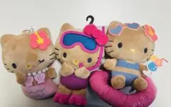 日焼けキティマスコットセット