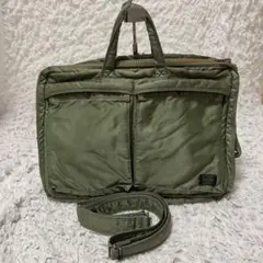 ⭐️新品未使用⭐️　PORTER TANKER　3way　ビジネスバッグ　カーキ Yahoo!オークション -「ポーター タンカー 3way グリーン」の
