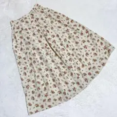 CINEMACLUB シネマクラブ ＊ スカート 花柄 ロング丈 フレア (M)