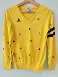 美品 Le Coq Sportif Vネックセーター Lサイズ 黄色