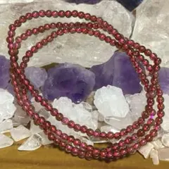 ガーネット3連ブレス♡ネックレス♡天然石