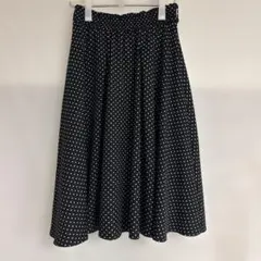 INGNI イング　黒白水玉フレアスカート