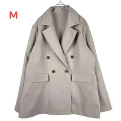 美品　薄茶 ダブルブレスト テーラードジャケット M ベージュ