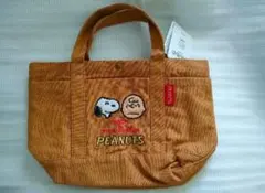 PEANUS スヌーピ サガラ刺繍帆布トートバック