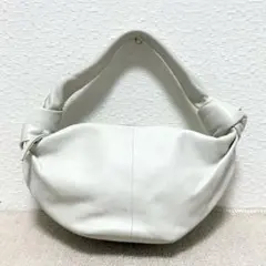 ボッテガヴェネタ　ダブルノット　ハンドバッグ　白のサムネイル