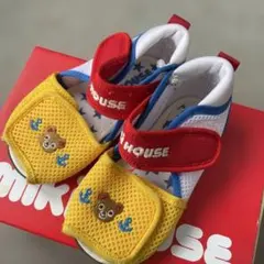 ミキハウス ベビーサンダル 赤 青 黄色