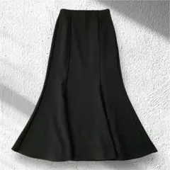 【ジーユー】カットソーマーメイドロングスカート 伸縮性有 サイドファスナー S