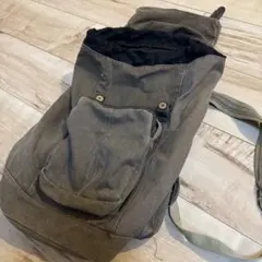 ダークグレー フラップ付きバックパックミリタリー