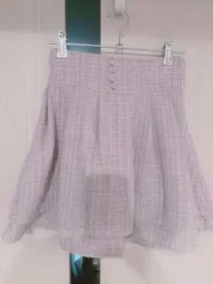 evelyn ツイードダブルフレアスカート エブリン ピンク