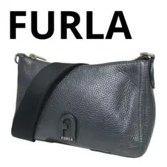 FURLA フルラ ショルダーバック ATENA アテナ レザー 黒　ブラック
