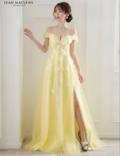 最終値下【JEAN MACLEAN】主役　立体フラワーモチーフ誕生日ドレス