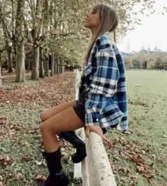 ZARA ザラ 新品タグ付 M チェック オーバーシャツ ジャケット コート