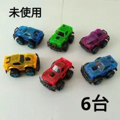 【未使用】オフロード　クリア　プルバックカー　スケルトン　ミニカー　6台