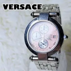 【美品】VERSACE ヴェルサーチ　腕時計　クロノグラフ　ピンクのサムネイル