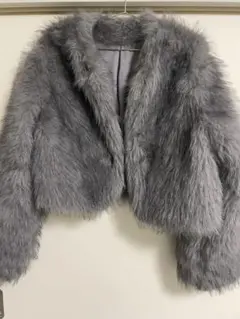 グレー ファー ショート丈 ボレロのサムネイル