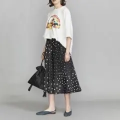 ドットパネルフレアスカート ビューティアンドユース Sサイズ
