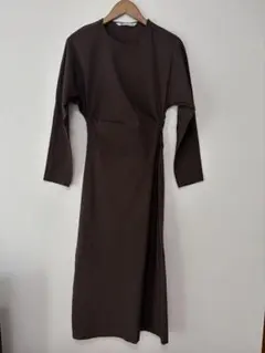 ZARA ロングワンピース ブラウン