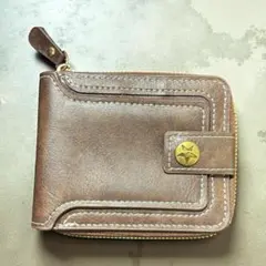 二つ折り財布 メンズ リベット バイカー ブラウン アメカジ 古着 kp5-2