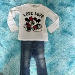 ミッキー ミニー トップス デニムパンツ セット 110・90