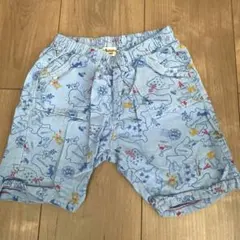 地図柄パンツ 90cm 水色