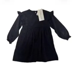 HK WORKS LONDON ラメ　ワンピース 120 黒　ブラック　フリル