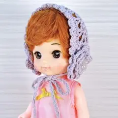 レミンソランサイズ コットン糸のヘッドドレス ラベンダー