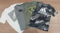 まとめ売り ブランド Tシャツ4セット ホワイト、グレー、迷彩 カーキ150cm