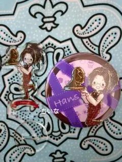 進撃の巨人　グラフアート　バレンタインver　アクスタ　缶バッジ　ハンジ　セット