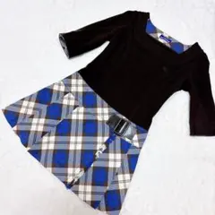クリーニング済み美品✨バーバリー　ノバチェック　ワンピース　ホースロゴ　7分丈