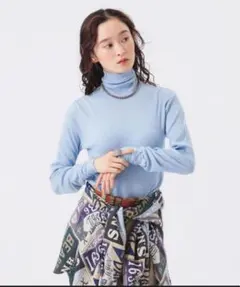 BEAMS リブタートル ロングスリーブ カットソー