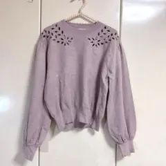 トランテアン♡エンブロイダリーカット刺繍ニット