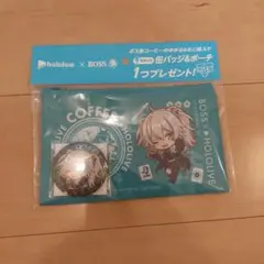 ホロらいぶhololive x BOSS コラボ 缶バッジ&ポーチセット