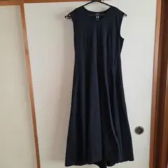Theory ユニクロ黒 ノースリーブ ロングワンピース M