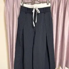 【即購入禁止】Heather Wウエストタックワイドパンツ　ネイビー系　Mサイズ