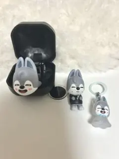 skzooウルフチャン　つなげてマスコット　めじるしアクセサリ　スキズバンチャン