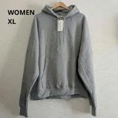 【未使用】ヘビーウェイトプルオーバー パーカー 杢グレー WOMEN XLサイズ