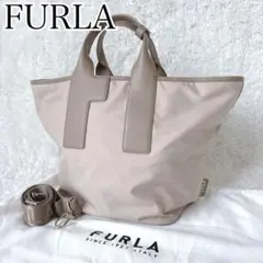 FURLA PIUMA ピューマ トート L 大容量 2way 現行 ピンク