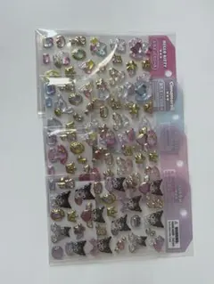 サンリオ 金箔ぷっくりシール 4種セット　キティ　シナモン　マイメロ　クロミのサムネイル