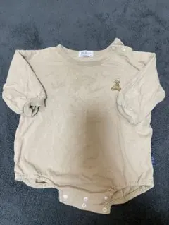 POLO Baby ベージュロンパース クマ刺繍